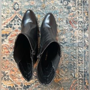 Black 3 inch heel booties. Never worn